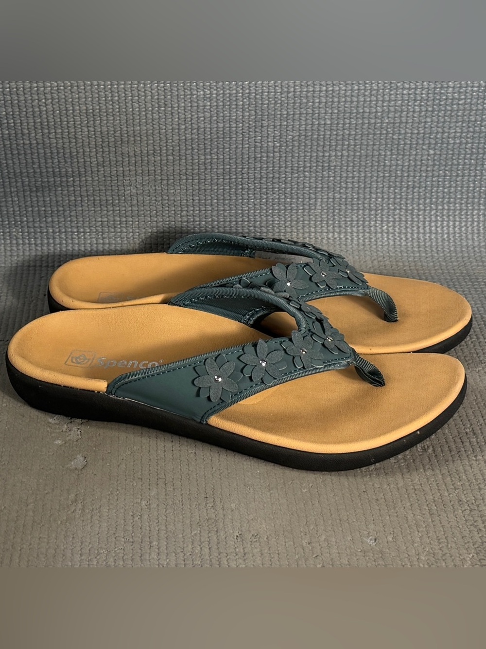 Spenco Women's Belize Blue Flip Flop Sandals Size 9